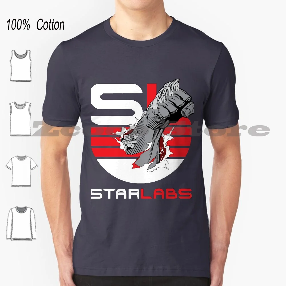 Star Labs T-Shirt 100% Cotton Men Women Personalized Pattern V Central City Dawn Of Universe Reverse Flash Star Labs