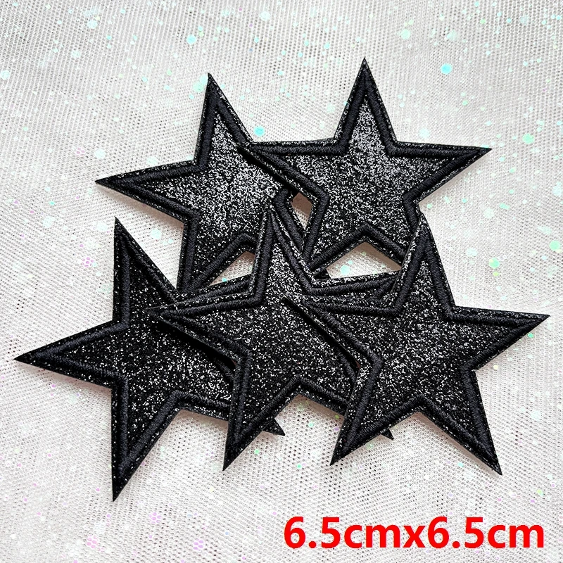 5 Stück Funkelnde Stern-Aufnäher zum Aufbügeln mit Glitzer-Pailletten für Jeanswesten, Funkelndes Kawaii-Style-Accessoire, DIY-Geschenke – Detail 10