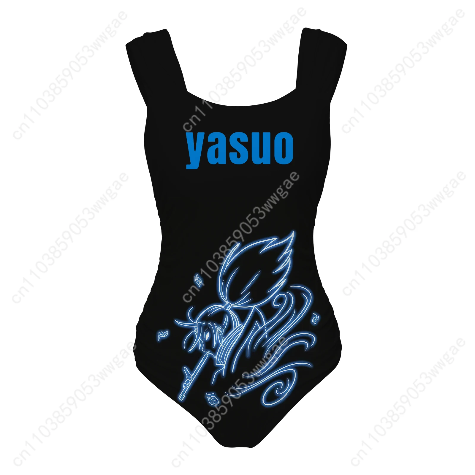 ชุดว่ายน้ำวันพีซแบบสายกว้าง Yasuo สำหรับผู้หญิง ชุดว่ายน้ำบิกินี่เซ็กซี่แบบกำหนดเองสำหรับชายหาด ชุดชายหาดแบบเกมสุดฮอต