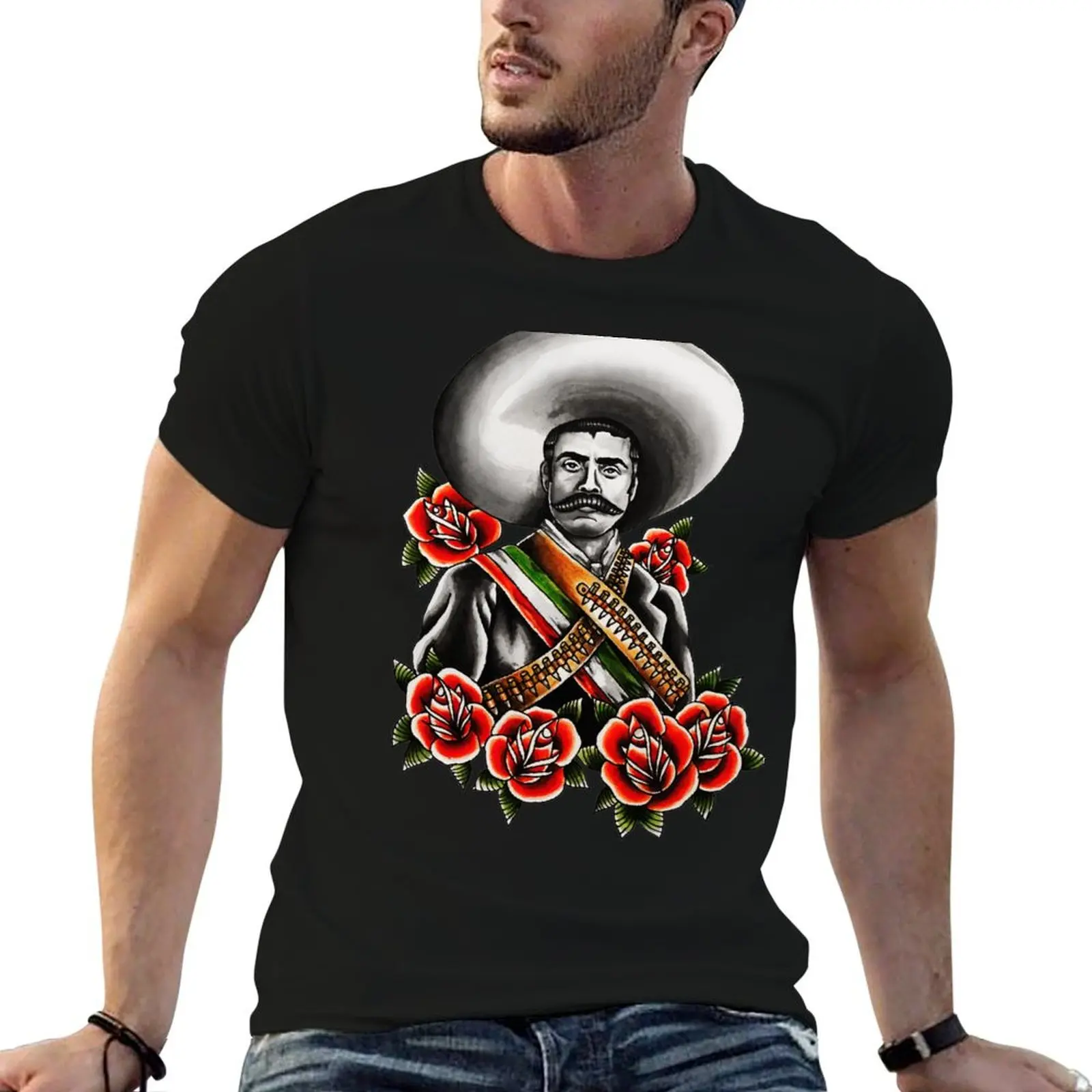 

Футболка с портретом Emiliano Zapata, мужские футболки, мужская футболка с рисунком, роскошная футболка