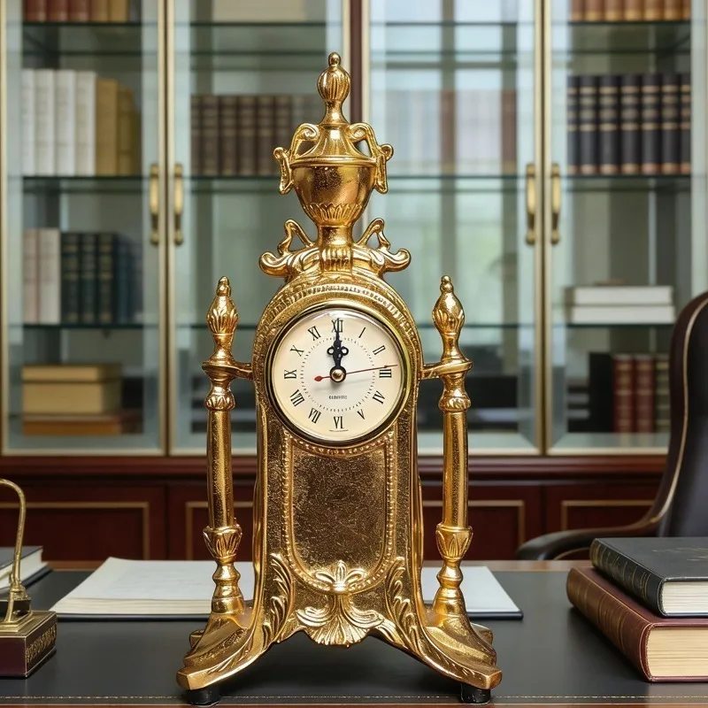 Retro Table Clock Unique Mechanical Vintage Table Clocks Classic Luxury Resin Desk Clocks Home Headboards Decoration Accessories