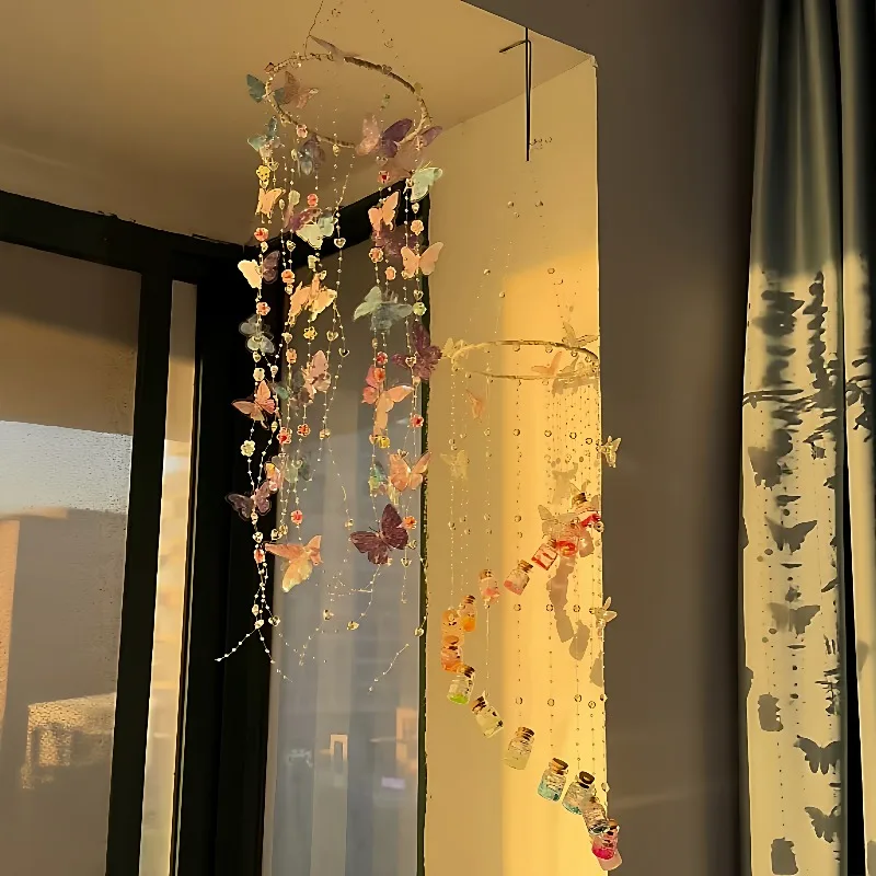 Ballet butterfly wind chimes handmade DIY material package homemade room pendant decorative atmosphere gift for good friends