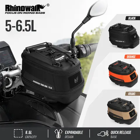 Rhinowalk 6.5L Motorcycle Tank Bag Magnetic Quick Release Bag Accessories Sold Separately