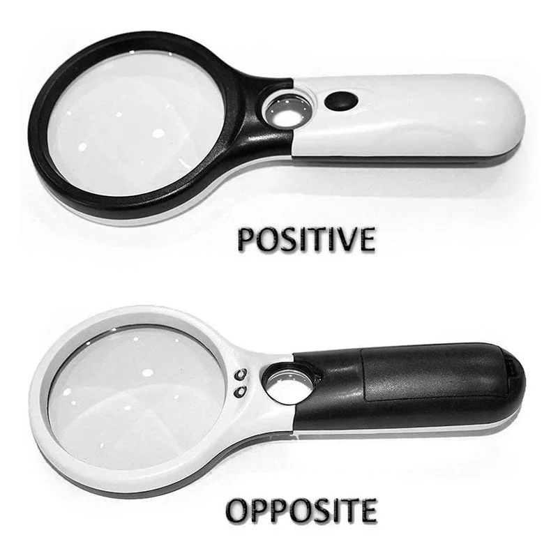 

Handheld Illuminated Magnifying Glasses Magnifier with LED Light 3X 45X High Magnification for Reading