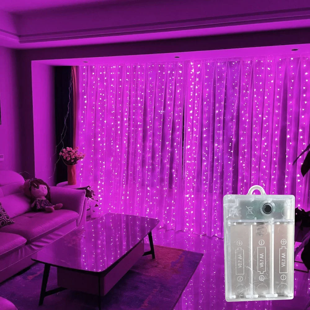 8가지 모드 커튼 LED 스트링 라이트 가랜드 페스툰 - String Curtain Light 리뷰 및 가격
