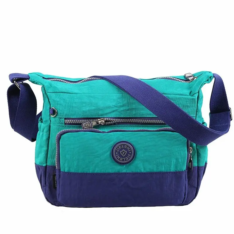 Large Capacity Leisure Travel Nylon Washable Cloth Bag Lightweight Waterproof One Shoulder Crossbody Women Bag Middle aged