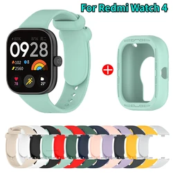 Silicone Strap+case For Xiaomi Redmi watch 4 Smart Watch Protective Case Sports strap Bumper Bracelet Watchbands Accessories