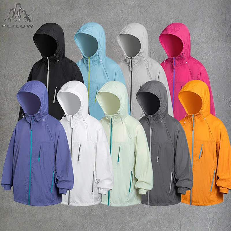 Summer Lightweight Hiking Jacket Men Fishing Cycling Hooded Gym Sports Running Coat Outdoor Sun-Protective Jacket Women Clothing