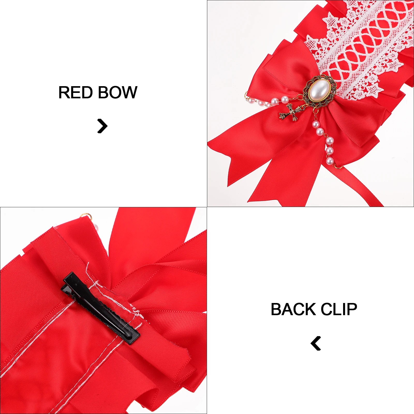 

Bow Hairpin Women Girl Headbands Lightweight Comfortable Pearl Accessories Stylish Party Festival Concert Dance Hairclip Elegant