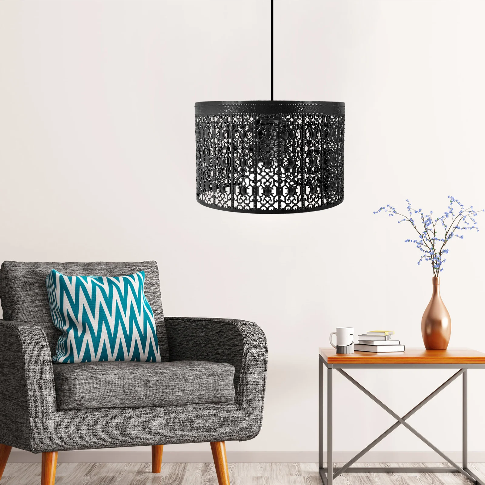 استبدال غطاء مصباح معدني مجوف لمصباح أرضي طاولة المكتب، غطاء خفيف على الطراز العتيق، صغير منقوش رائع #4