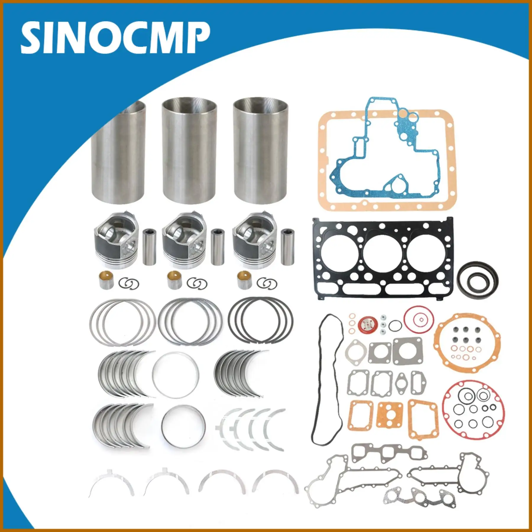 

Engine D1503 Rebuild Overhaul Kit For Kubota L2900 L3000 L3010 L3130 Tractor KX91-3 U35 Excavator R420 R420S Loader