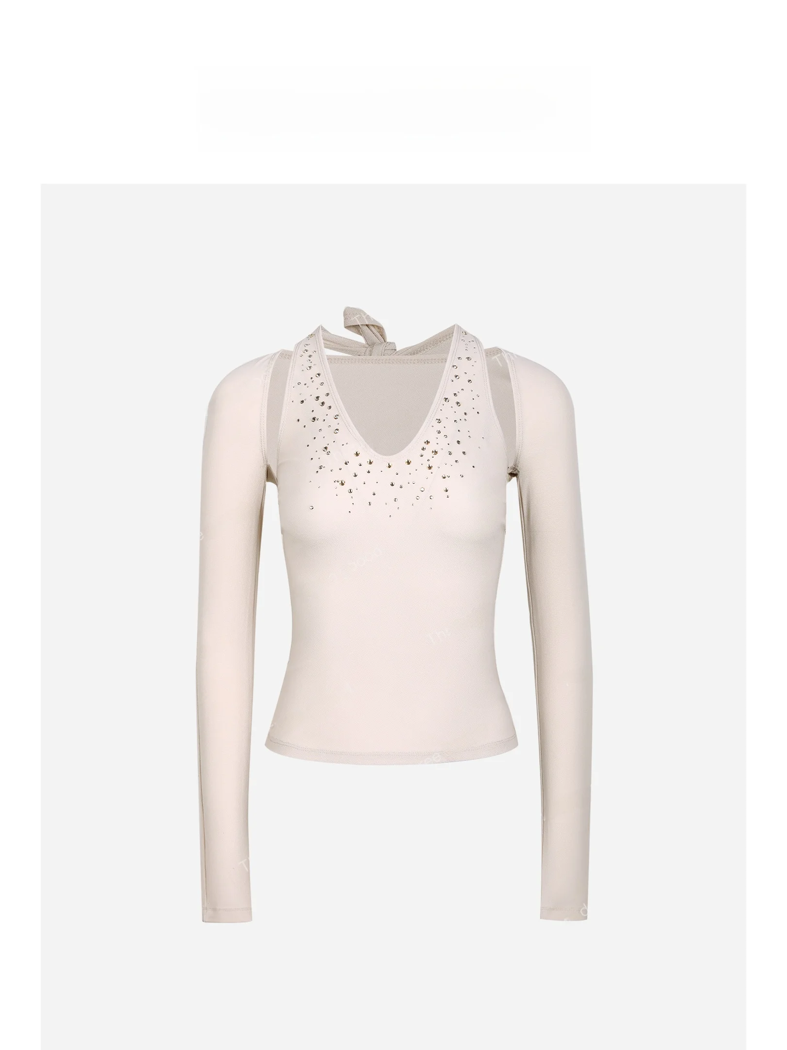 

Модный комплект: футболка и накладки на плечи со стразами «Звездная ночь» для создания праздничной атмосферы, женский повседневный стиль, полиэстер...