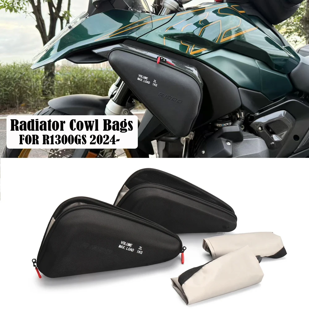 

R1300GS 2023 2024 2025 Motorcycle Left Right Radiator Cowl Bags Side Fairing Tool Bag 1KG For BMW R 1300 GS GS1300 R 1300GS