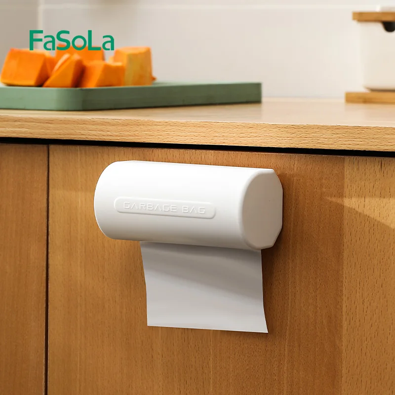 

FaSoLa 2-4PCS Plastic Wall Mount Trash Bag Organizer Trash Bag Roll Holder Dispenser for Home Kitchen Organization