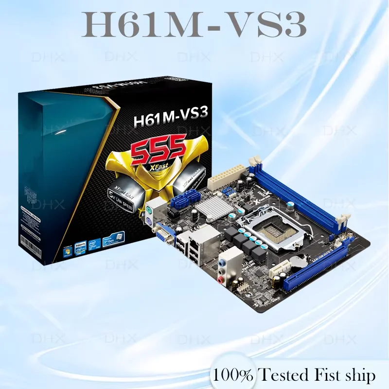 For ASROCK H61M-VS3 Motherboard 16GB PCI-E3.0 LGA 1155 DDR3 Micro ATX 17*19 H61 Mainboard 100% Tested Fully Work be Fast ship DH