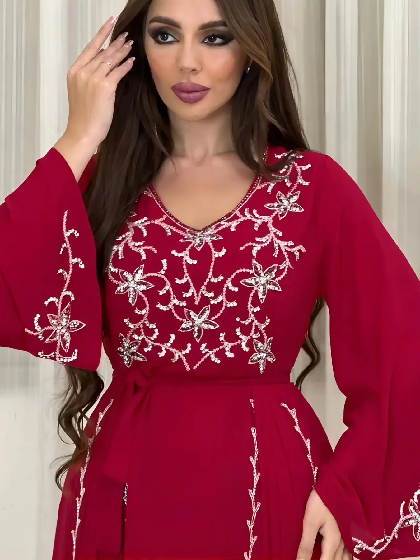 Eid Party Muslim Women Embroidery Abaya Long Maxi Dress Turkey Dubai Kaftan Arab Robe Islamic Ramadan Vestidos Jalabiya Clothing