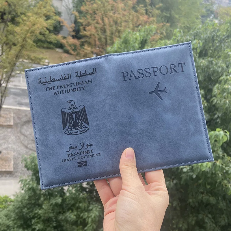 The United of Palestine Passport Holder Cards Holder with SIM Card Slot Travel Wallet Case for Passport Protector
