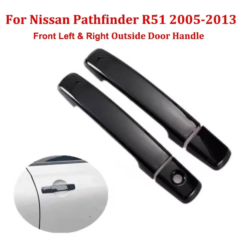 2 Stück schwarze vordere linke und rechte Auto-Außentürgriffe für Nissan Pathfinder R51 2005–2012, Autozubehör