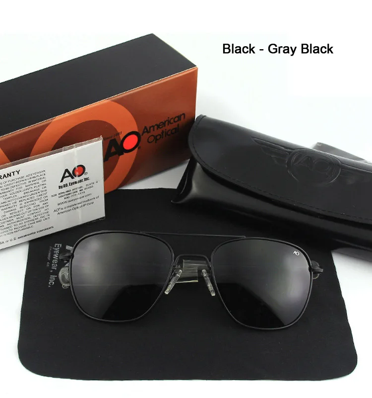 Ao Sonnenbrille Mann amerikanische Armee Militär Luftfahrt Pilot polarisierte Sonnenbrille Frau Luxusmarke Vintage Metall Titan Rahmen – Detail 20