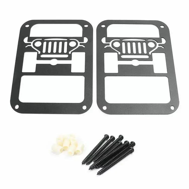 Rear American Flag Tail Light Cover Protector Fit JEEP WRANGLER JK 2007-16 Pair