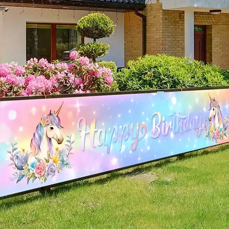 Einhorn Thema Hintergrund Foto Requisiten, Banner Dekoration, Heim dekoration, Raum dekoration, Wand dekoration, Party Hintergrund dec