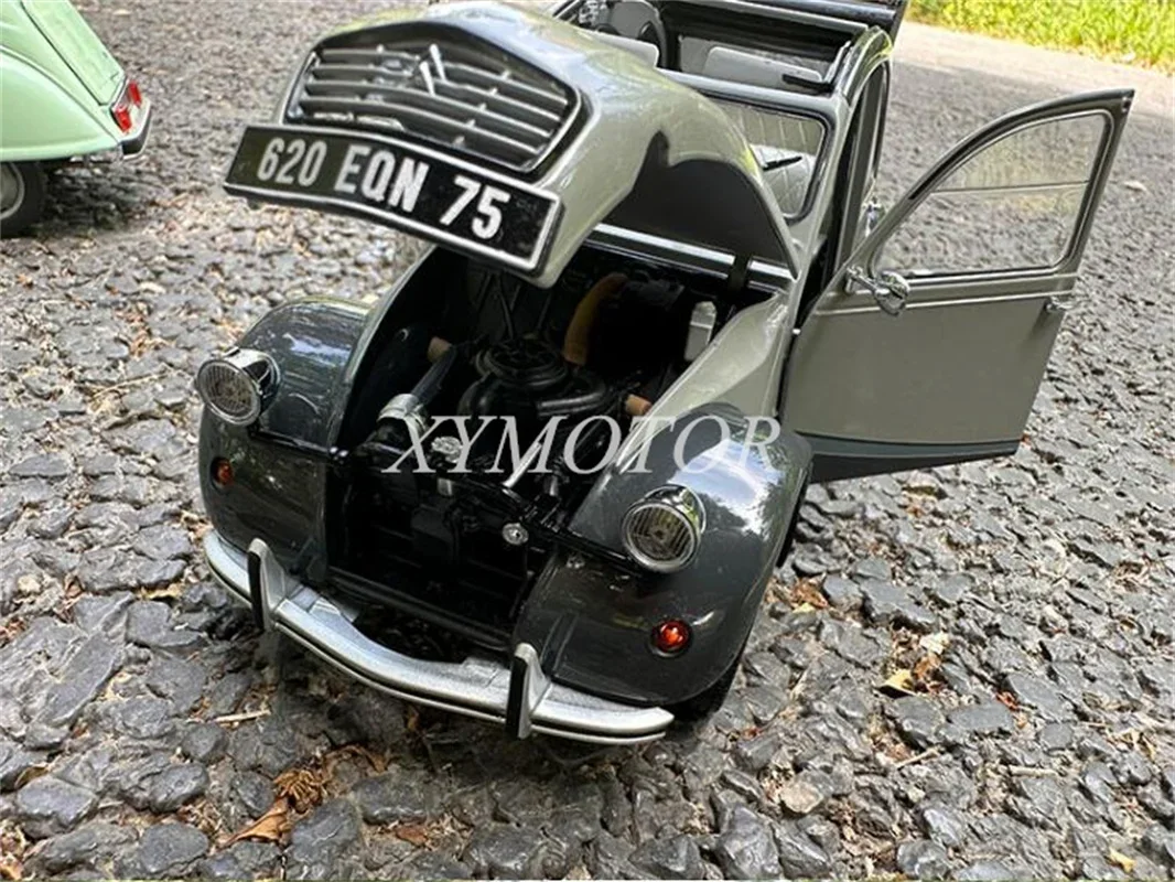 Norev 1/18 1:18, 쉐보레 2CV 6 클럽 AZL 찰스턴 다이캐스트 모델 자동차 선물, 그레이, 그린, 블루 디스플레이 장식 컬렉션