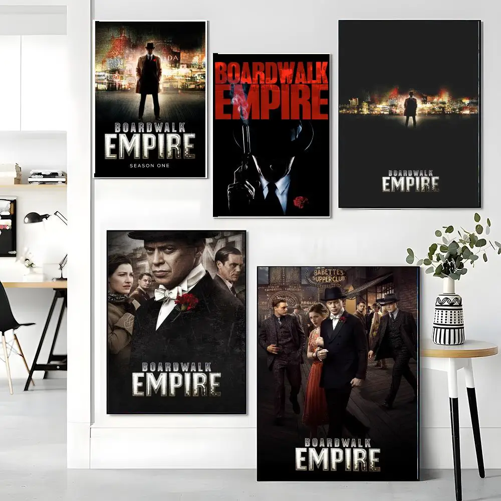 tv series B-Boardwalk Empire-E Painting Calligraphy Boho Botanical Decor for Living Room Elegant Home Style