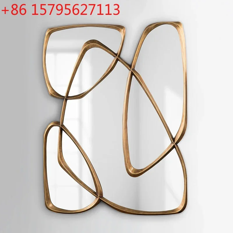 

Light Luxury Decorative Mirror Modern Minimalist Shaped Wall Hanging Decorations Dining Room/Living Room Home Background Wall