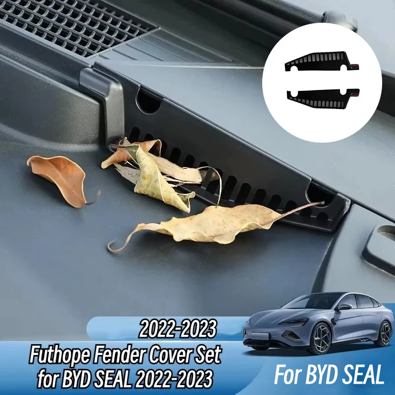 For BYD SEAL 2022-2023 Futhope Fender Cover Set Front Trunk Lid Waterway Anti-blocking Anti-fouling Protect Net Accessories New