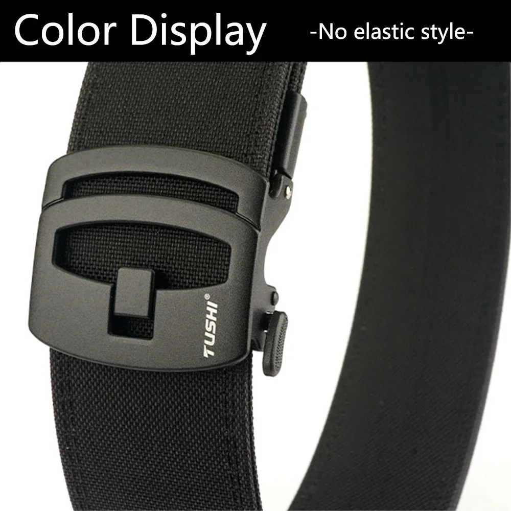 TUSHI Brand 5CM Wide Double-Layer Reinforced Automatic Buckle Shooting Training Quick Hanging Pistol Nylon Belt Outdoor Leisure