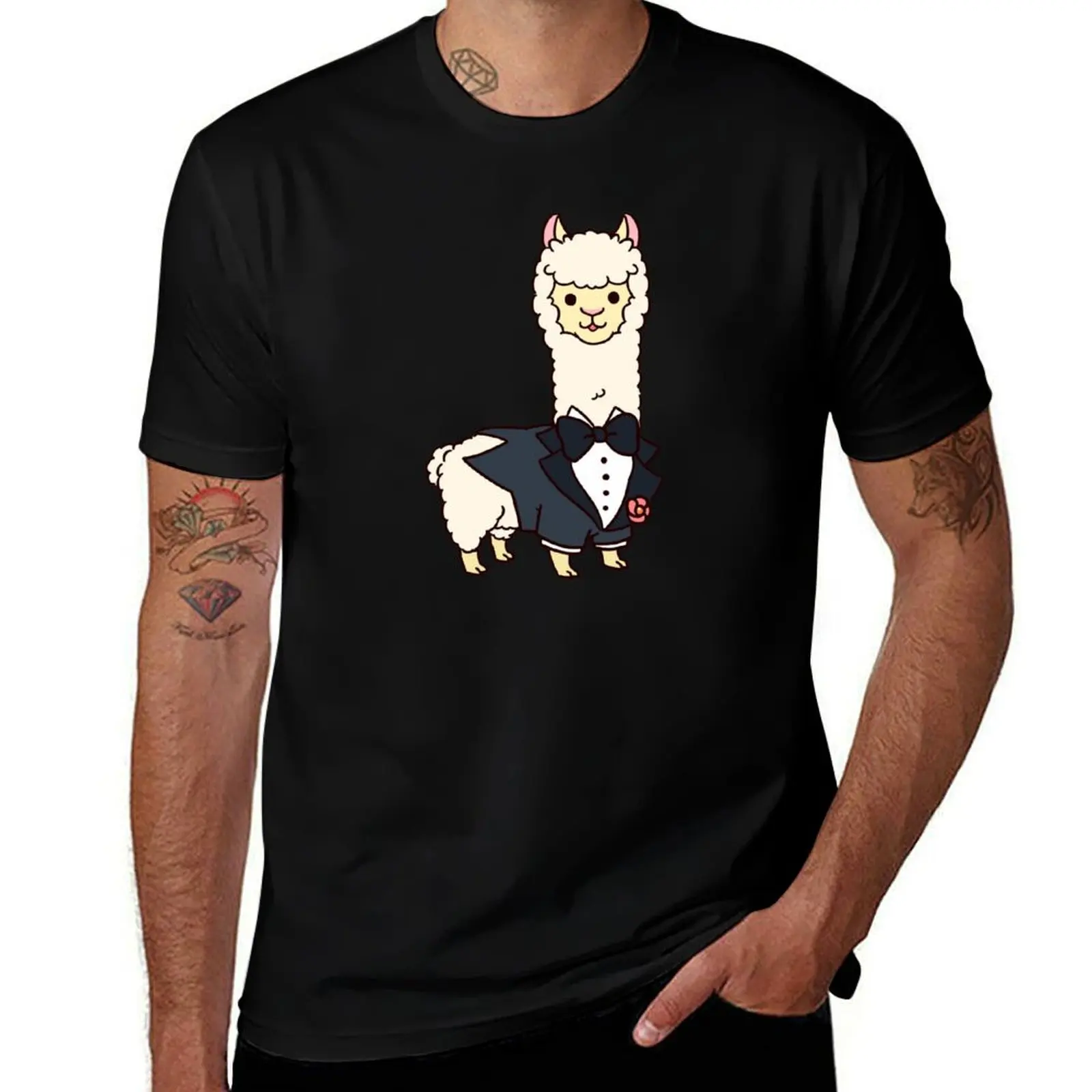 Groom llama T-Shirt Stain Resistant Casual Tee