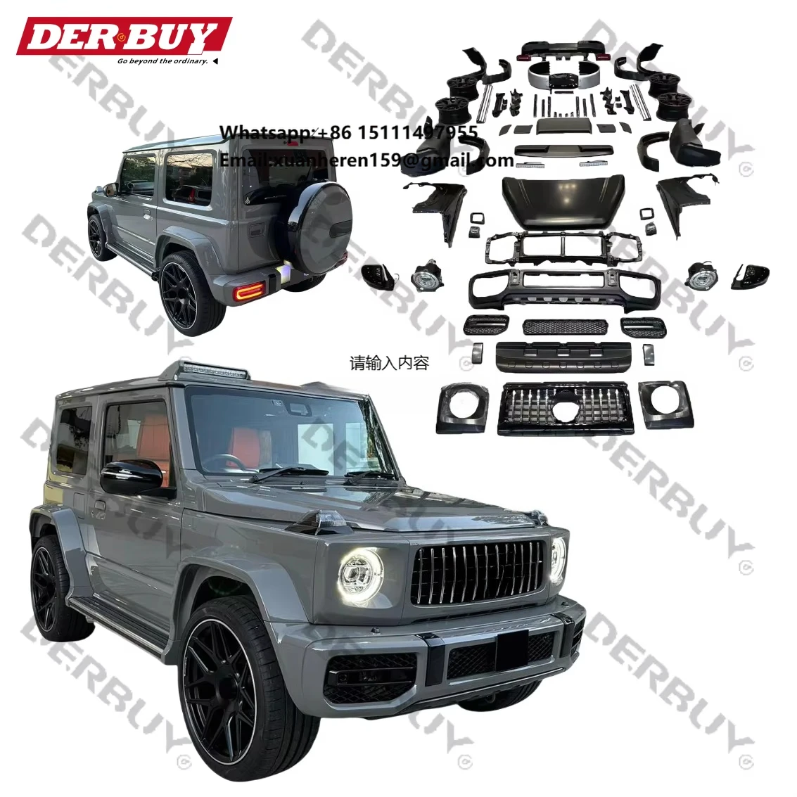 Hot Sale Body Kit for Suzuki Jimny JB74 JB64 2019-2023 Upgrade to G63 AMG Style Off-road Vehicle SUV Modification Facelift Parts