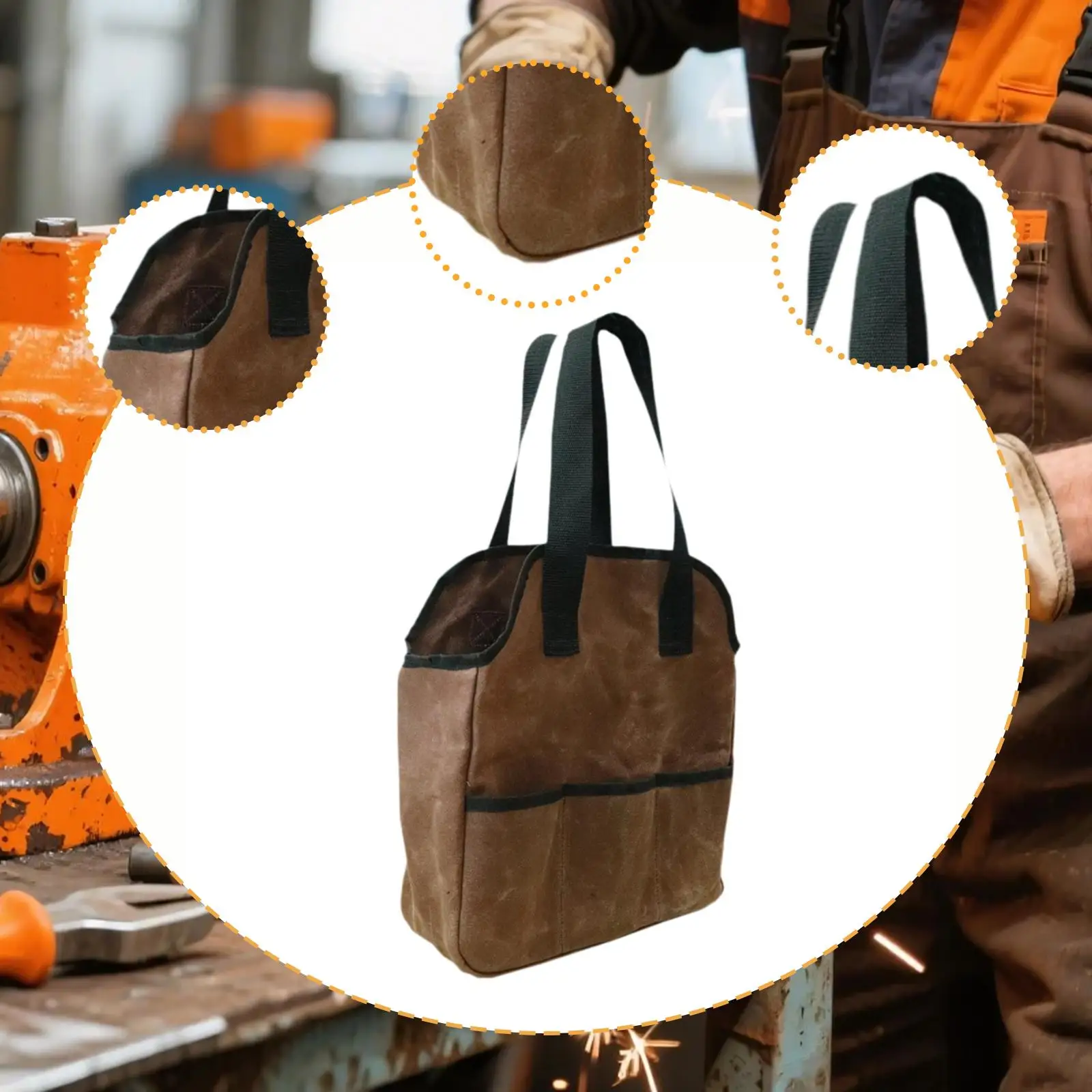 ツールバッグ-ヘビーデューティー-お父さんへのギフト-大容量-耐摩耗性ツールキャリア収納バッグ-屋外diyツール用-ハサミ用