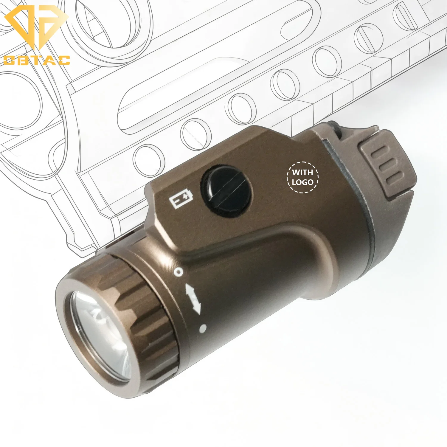 التكتيكية المعادن معلقة مصباح يدوي FOXTROT1X 800 التجويف متعددة الوظائف كشاف ضوء الصيد في الهواء الطلق اكسسوارات ل 21 مللي متر السكك الحديدية #6