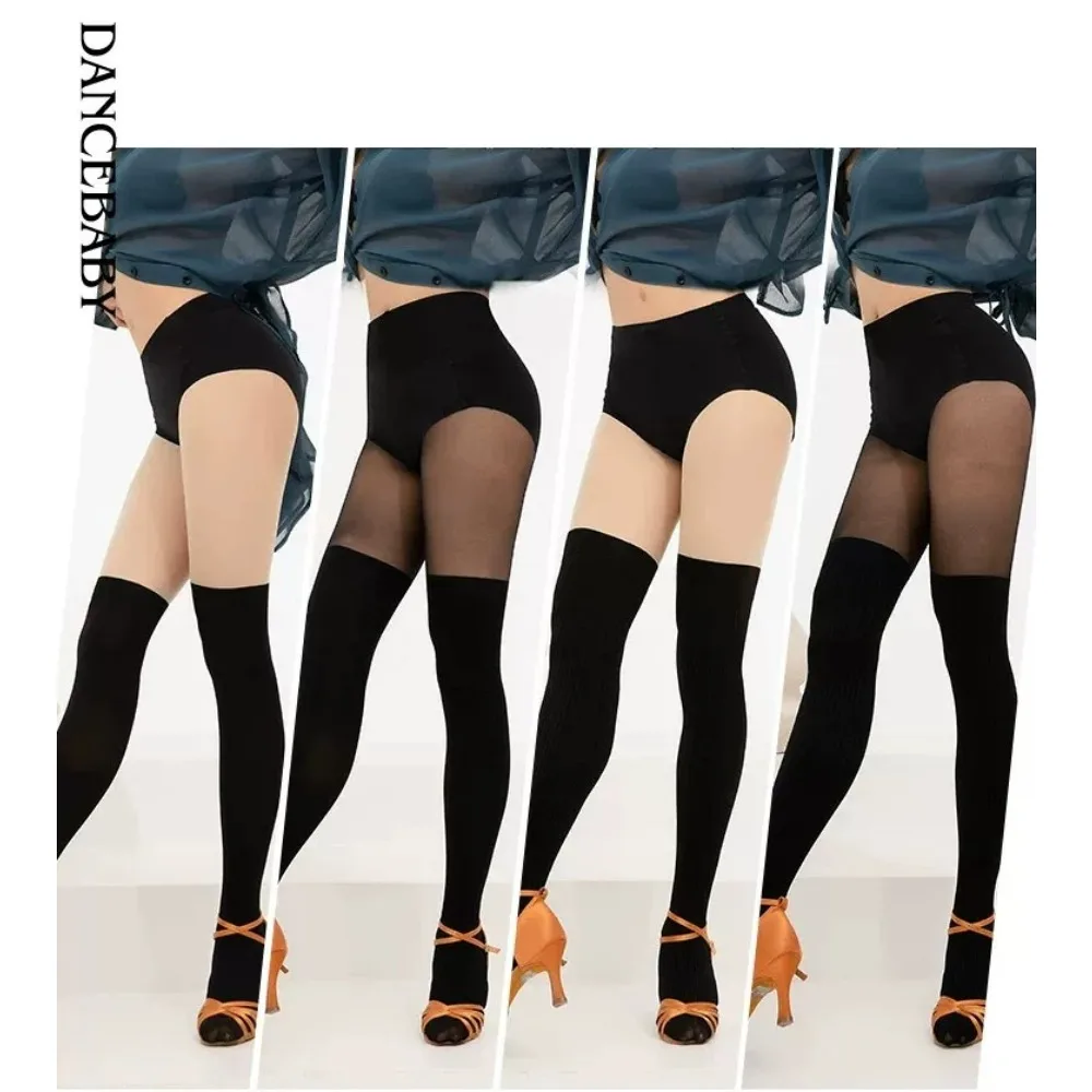 Customized Latin Dance Stockings Bottom Stitching Pantyhose, Performance Accessories Modern Matching Socks