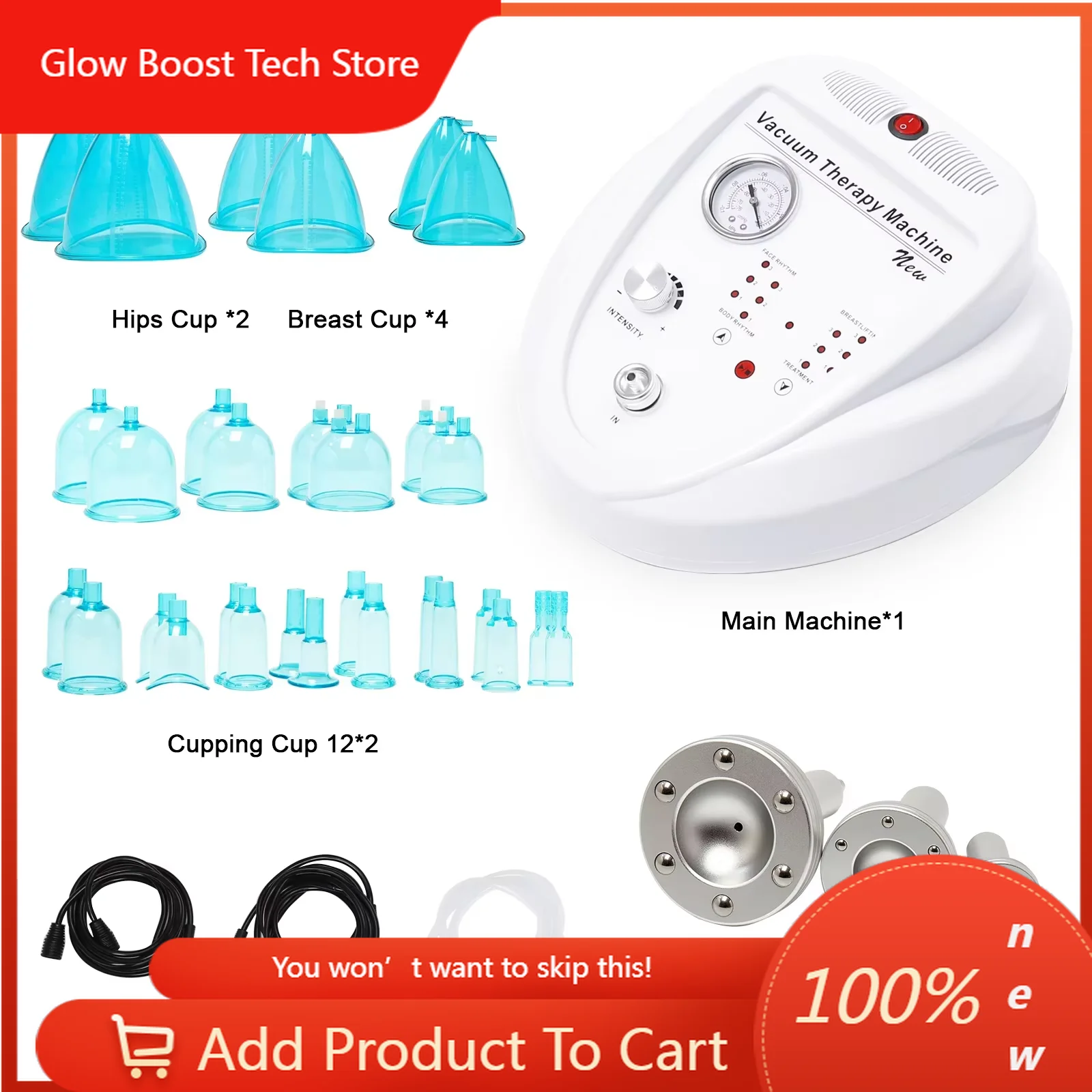 

GBVacuum Massage Therapy Machine Enlargement Pump Lifting Breast Body Shaping Massage Cup Firming and Lifting Beauty Equipment