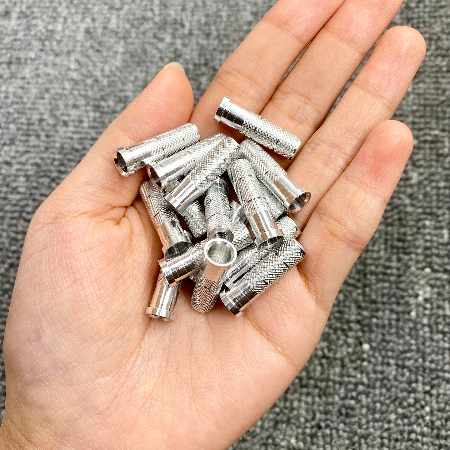 50pcs OD 7.1/7.3/7.4/7.6/7.8mm Archery Arrow Aluminum Inserts for ID 6.2mm Carbon Arrows Fit Compound Bow Recurve Bow Inserts