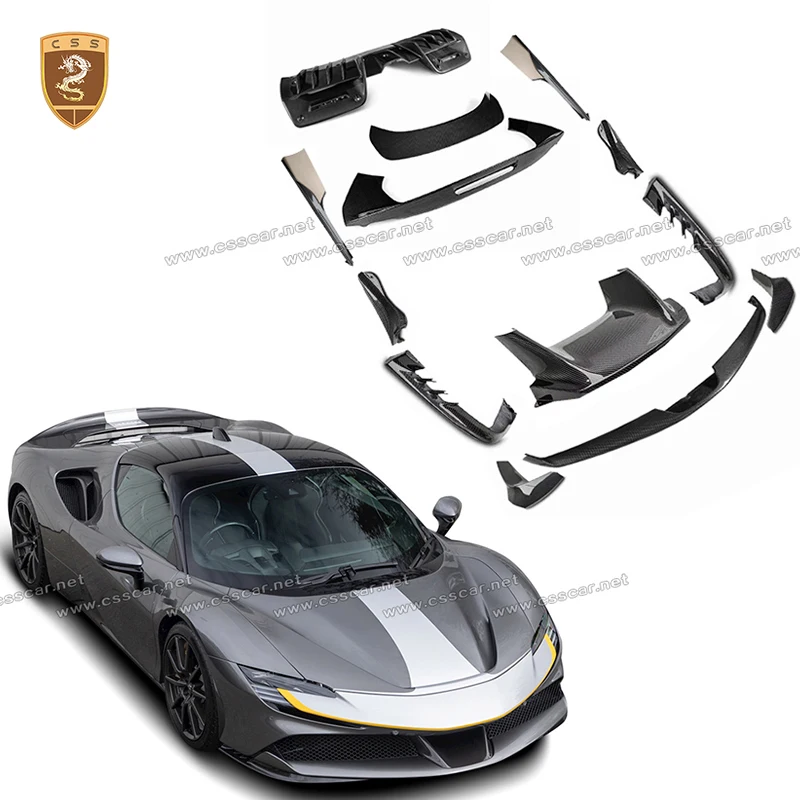 

SF90 OEM Style Car Replacement Door Sill Welcome Pedals Plate Guards Spolier Wing For Ferrari Rear Fender Air Vent Front Bumper