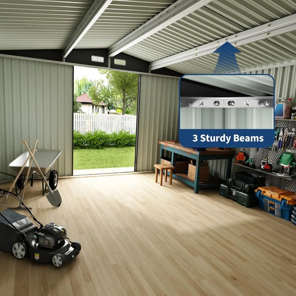 6x8 FT Metal Storage Sheds Outdoor, Yard Sheds Metal Garden Shed Kit, Metal Tool Shed with Lockable Door, Customized
