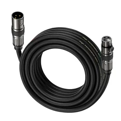 XLR Microphone Cable 3-Pin Male To Female Balanced XLR Mic Cables Cord for Speaker Mixer DMX Effector Amplifier Sound Card