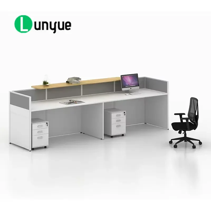 Modern Modular Office Desk for 2 People Partition Workstation Furniture Compartment Design Space Saving Professional