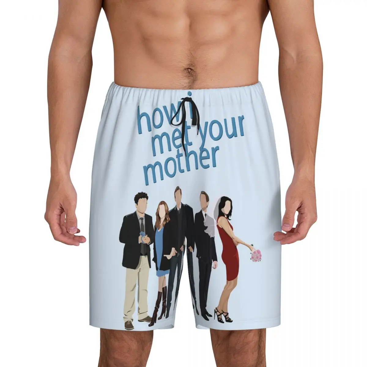 

Мужские короткие пижамные шорты Custom Intervention How I Met Your Mother, нижняя часть пижамы для сна и отдыха, шорты для сна