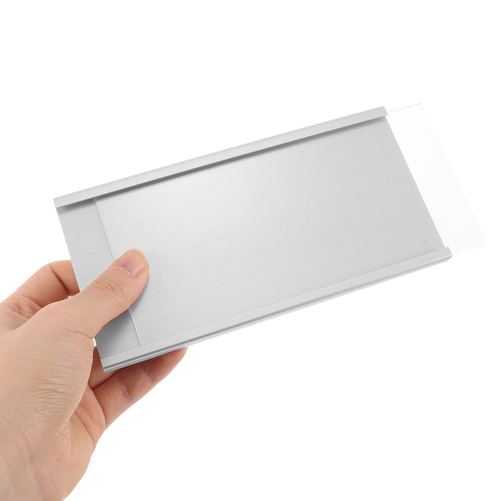 

Office Aluminum Name Plate Holder Wall Mount Door Nameplate Holder 9x16cm Department Office Cubicle Display Wall Mount Desk Name