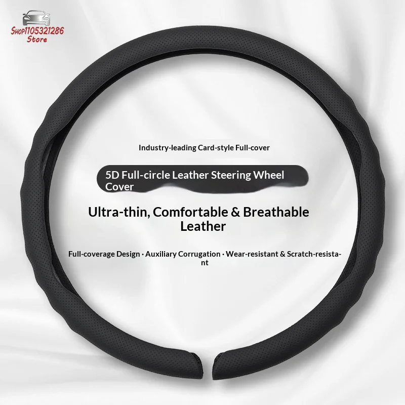 For HAVAL Car steering wheel cover all season universal anti slip breathable Nappa leather ultra-thin all inclusive handle