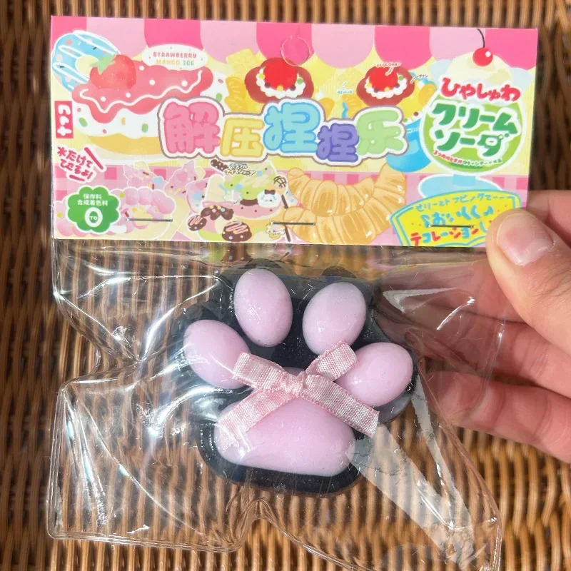 Кошачья лапа Mochi Taba Squishy Fidget Toy Милая плюшевая кошачья лапа Силиконовая игрушка с медленным отскоком, декомпрессионная игрушка для снятия стресса, вентиляционная игрушка