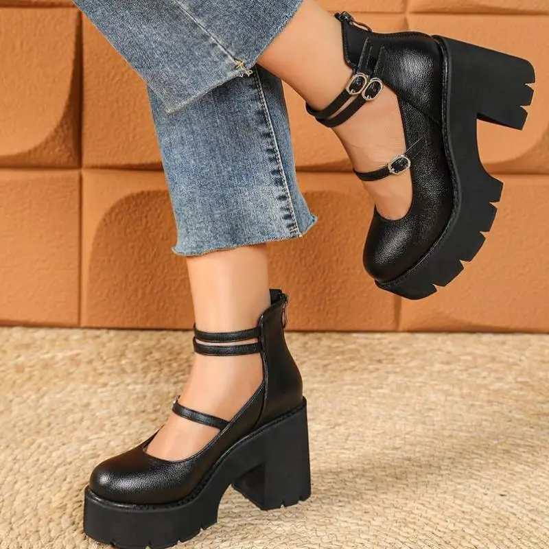 

New High Heel Sandals Faionable Breathable Slip-On oes for Middle-Aged And ly Women Ci Walk Suitable Winter Rubber...