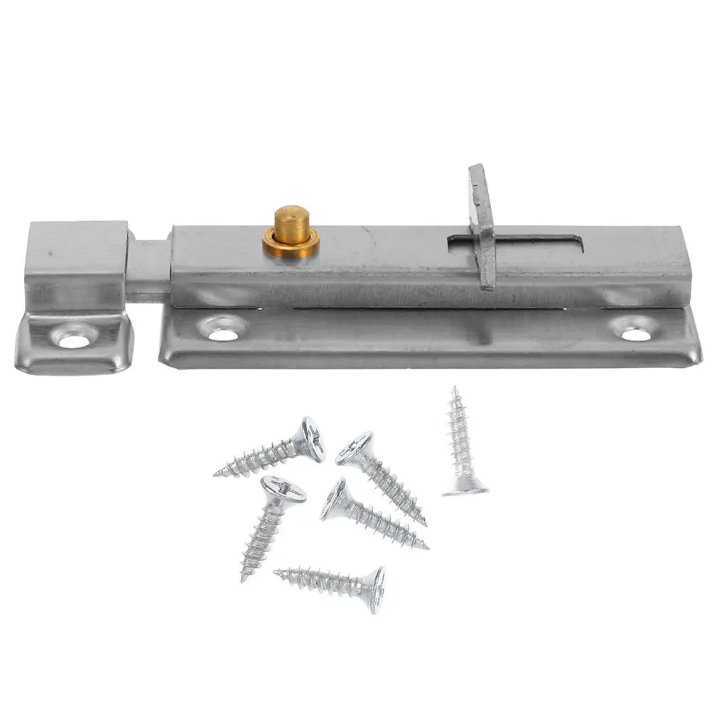 

Bathroom Door Lock Stainless Steel Double Head Barrel Bolt Slide Lock for Home Hotel Security Sliding Bolt Latch