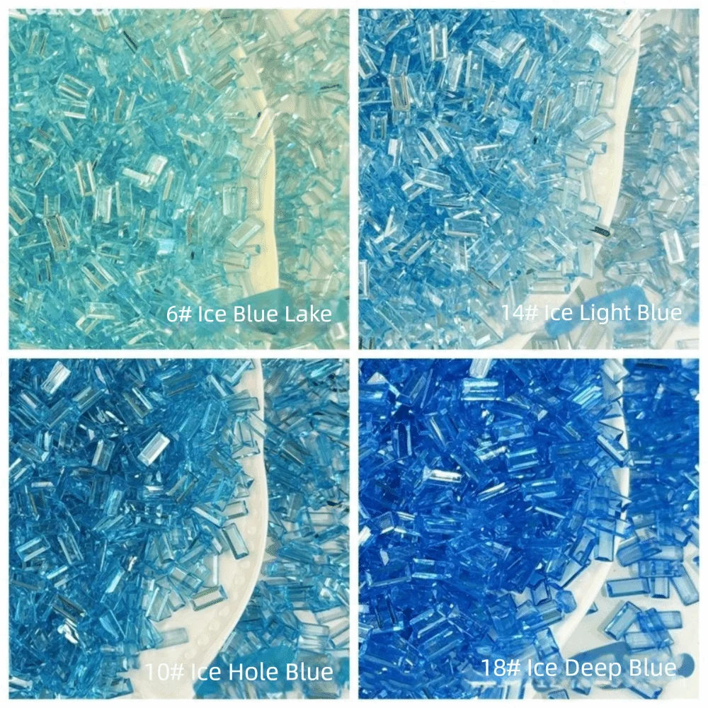 Transparent Ice Strip Fill Material 3*7mm Colorful DIY Squishy Bobo Ball Acrylic 100g Slime Handmade Fillers DIY Parts