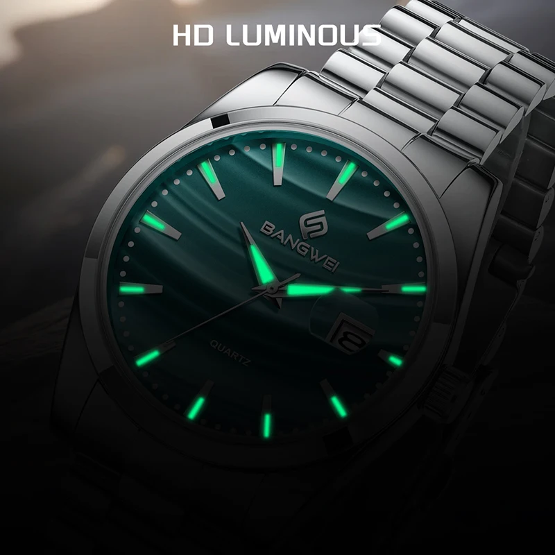 

BANGWEI 2025 новые роскошные мужские часы LIGE модные деловые часы мужские водонепроницаемые светящиеся кварцевые наручные часы Reloj Hombre