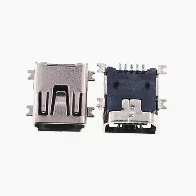 YYT 20PCS MINI USB socket patch T-shaped female straight pin